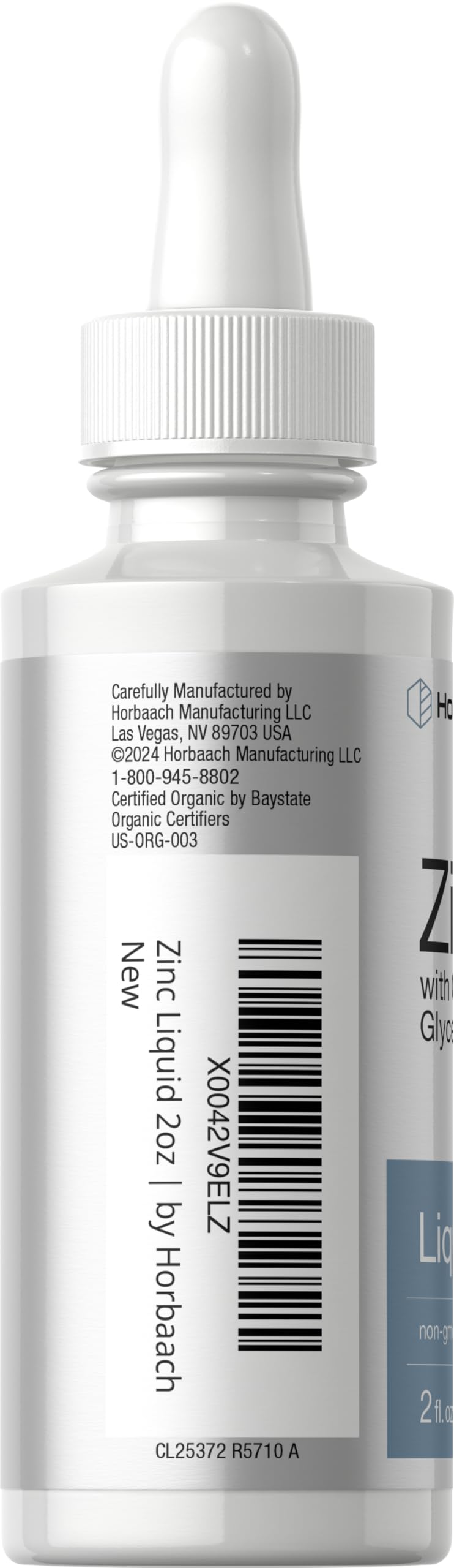 Packaging for Horbaach Liquid Zinc Drops 2 oz