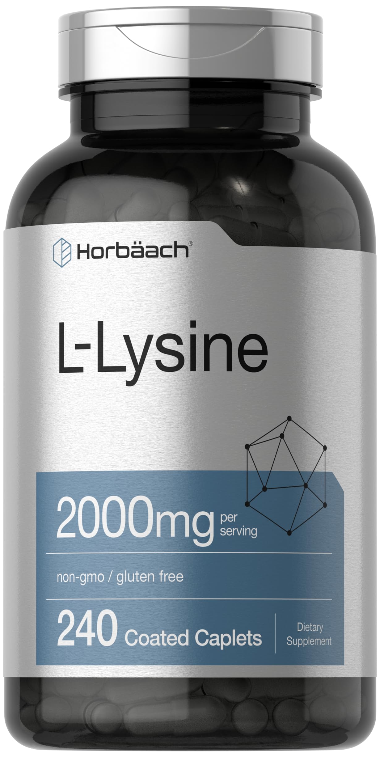 Horbäach L-Lysine 2000 mg bottle front label