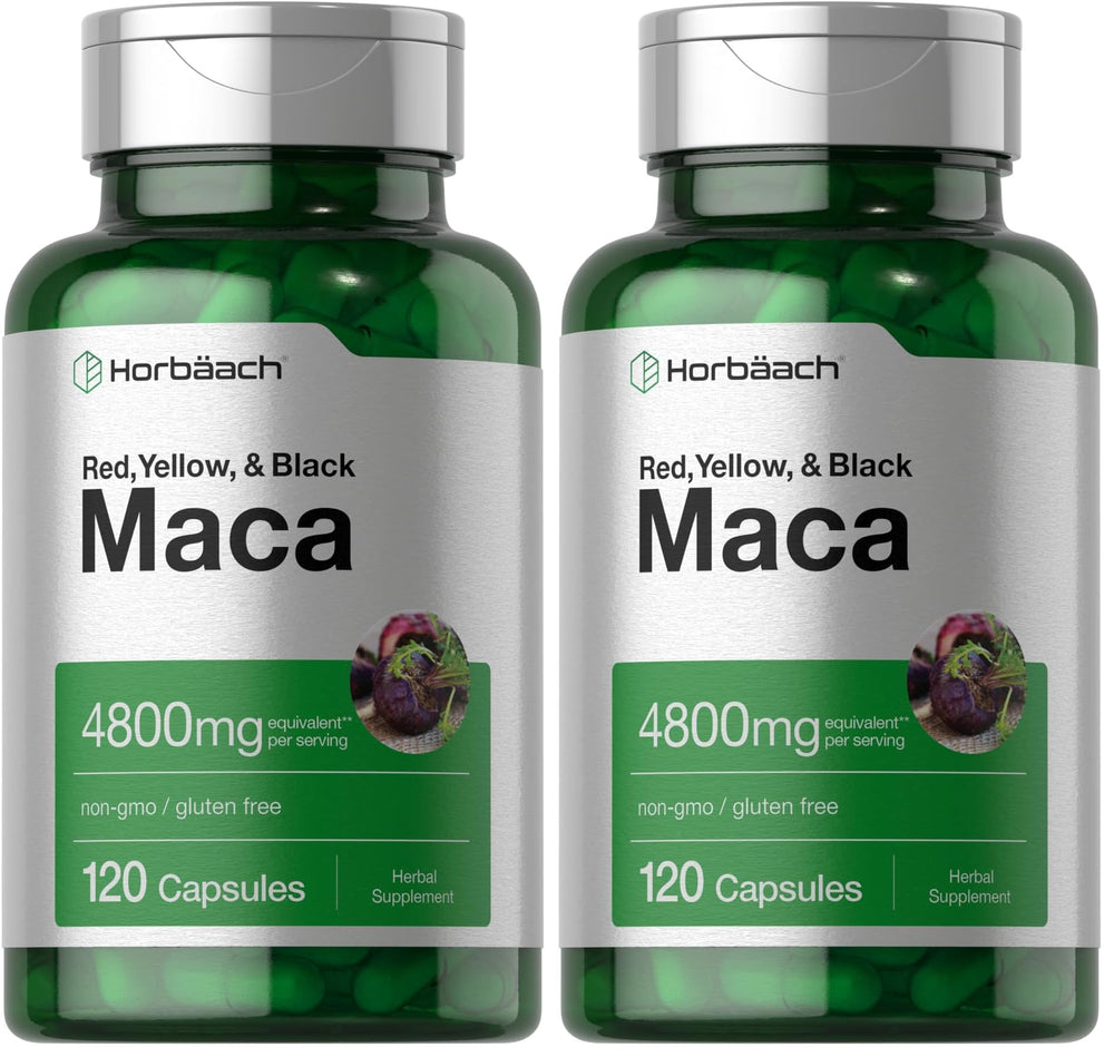 Horbäach Maca Root Capsules bottle front