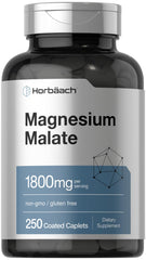 Front label of Horbäach Magnesium Malate 1800mg 250 coated caplets