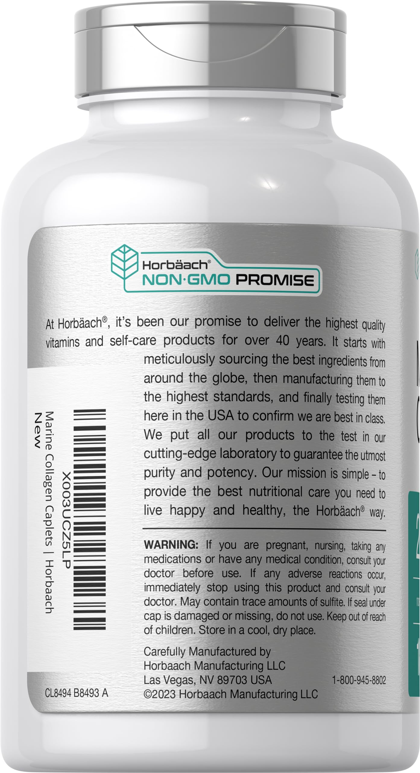 Label highlighting Type I collagen peptides information