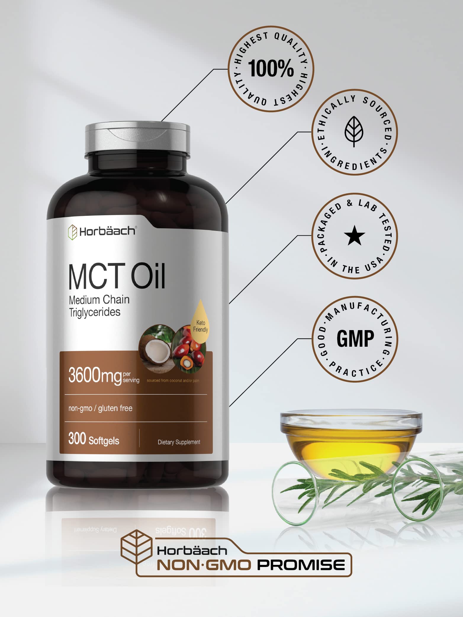 Keto-friendly Horbäach MCT Oil Pills