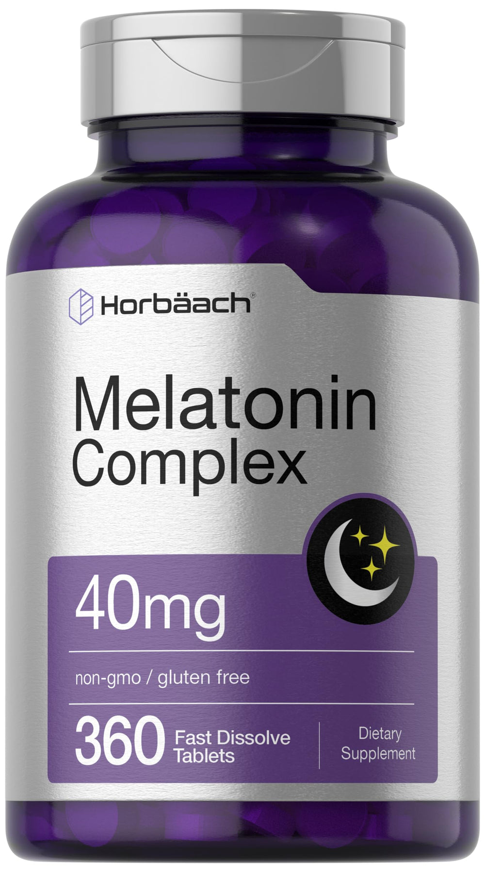 Horbaach Melatonin 40mg Complex bottle front