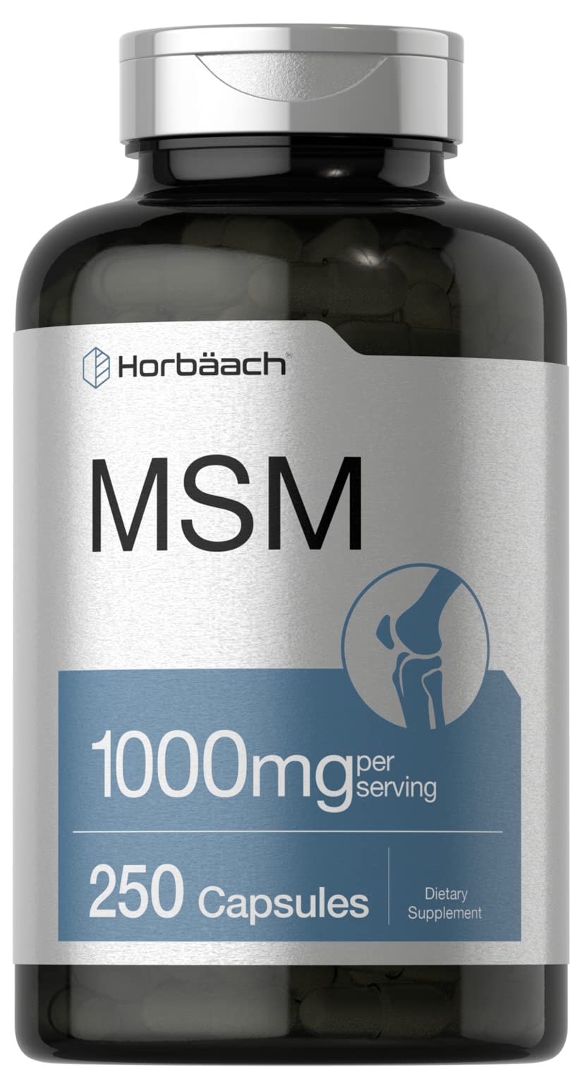 Horbäach MSM Supplement Capsules 1000mg - 250 count