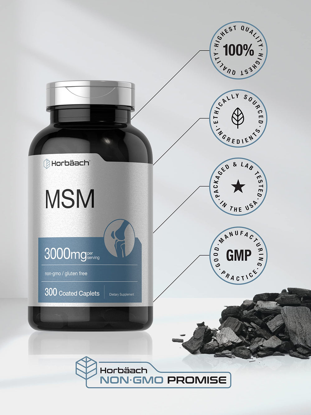 List of ingredients for Horbaach MSM supplement