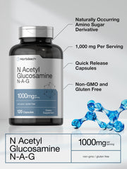 Horbaach N-Acetyl Glucosamine 1000 mg bottle with label detail