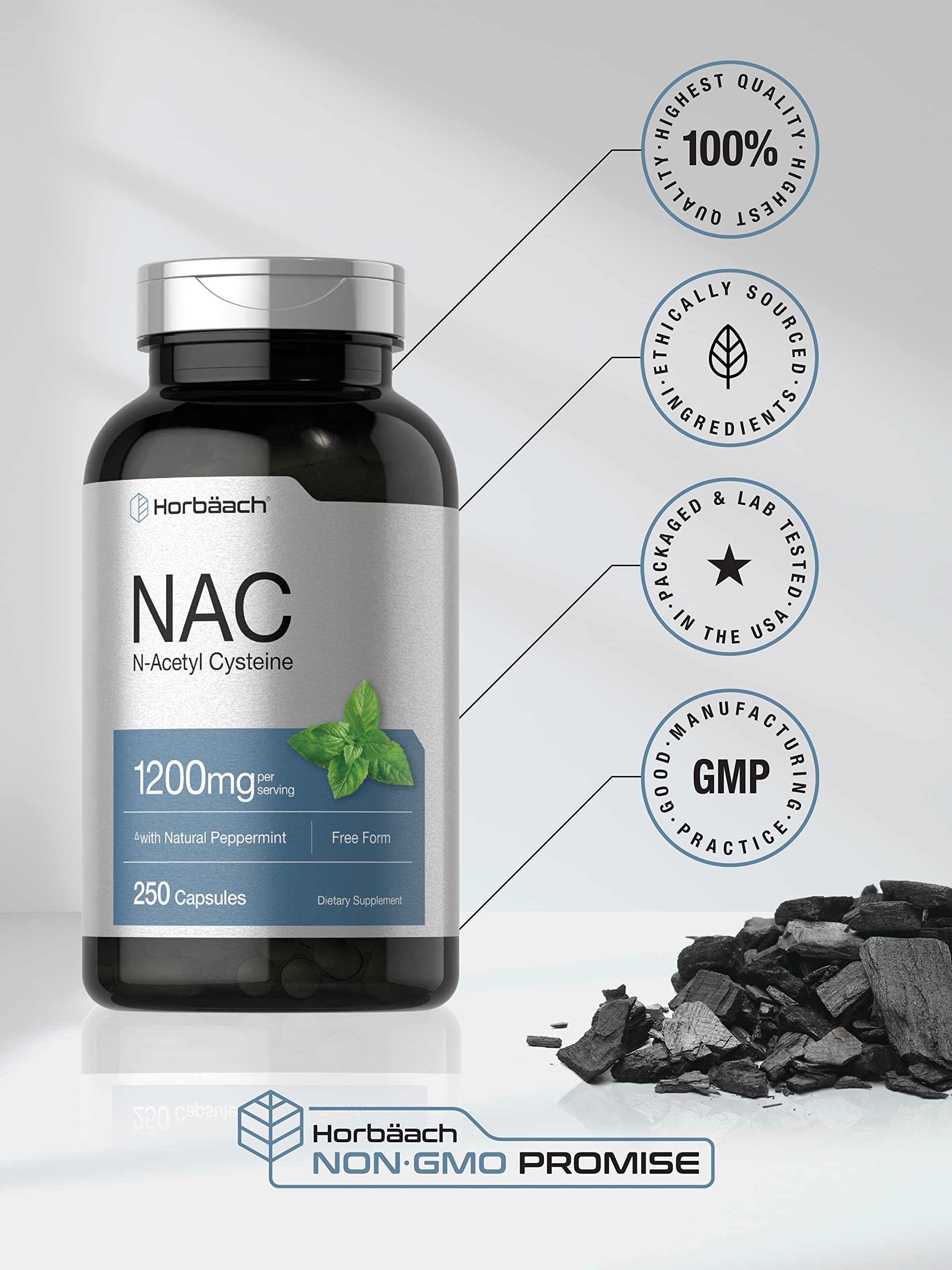 NAC natural peppermint flavor capsules
