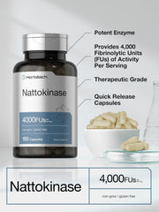 Supplement facts panel for Nattokinase 4000 FU