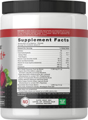 Horbaach Nitric Oxide Powder bottle side label highlights gluten-free, non-GMO ingredients for clean nutrition.