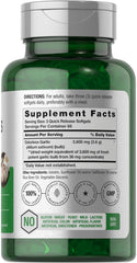 Side view of Horbäach Odorless Garlic Softgels 3600 mg bottle