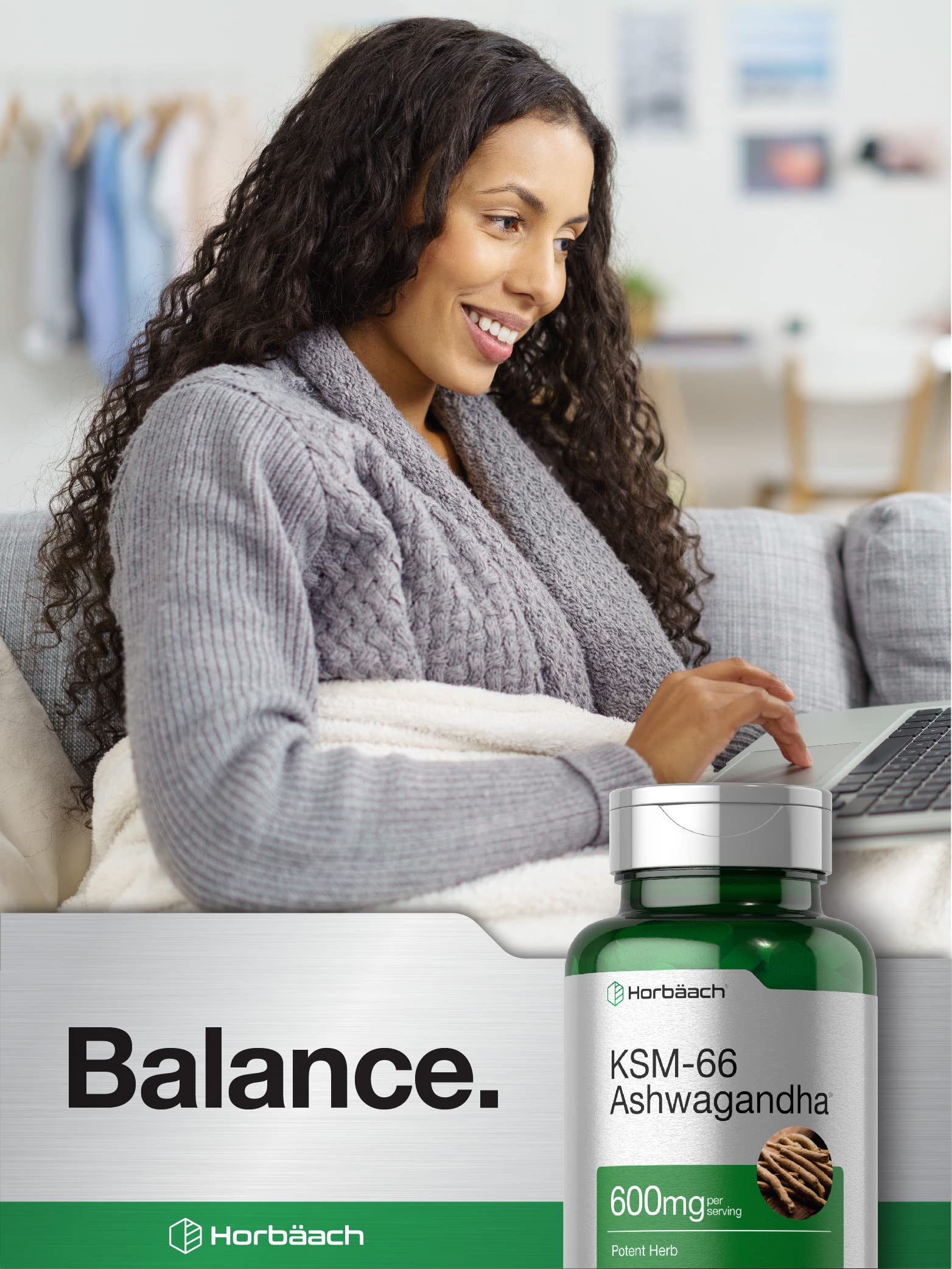 Two-pack Horbäach Ashwagandha packaging