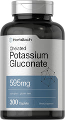 Horbäach Chelated Potassium Gluconate 595 mg caplets bottle - 300 count