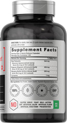 Close-up of Horbaach Prostate Supplement label showing Non-GMO and gluten-free