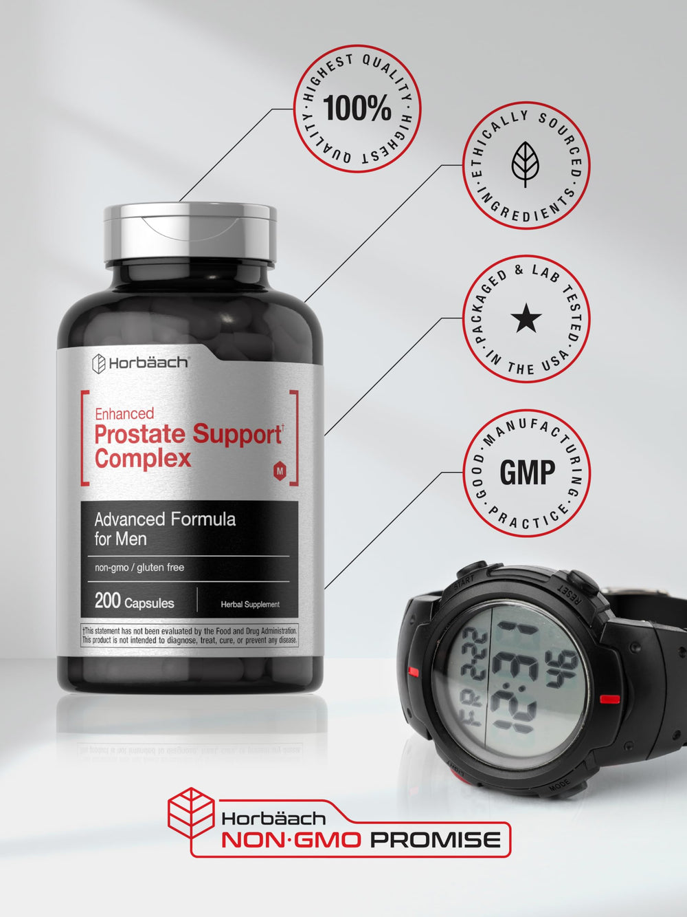 Supplement facts panel of Horbaach Prostate Supplement