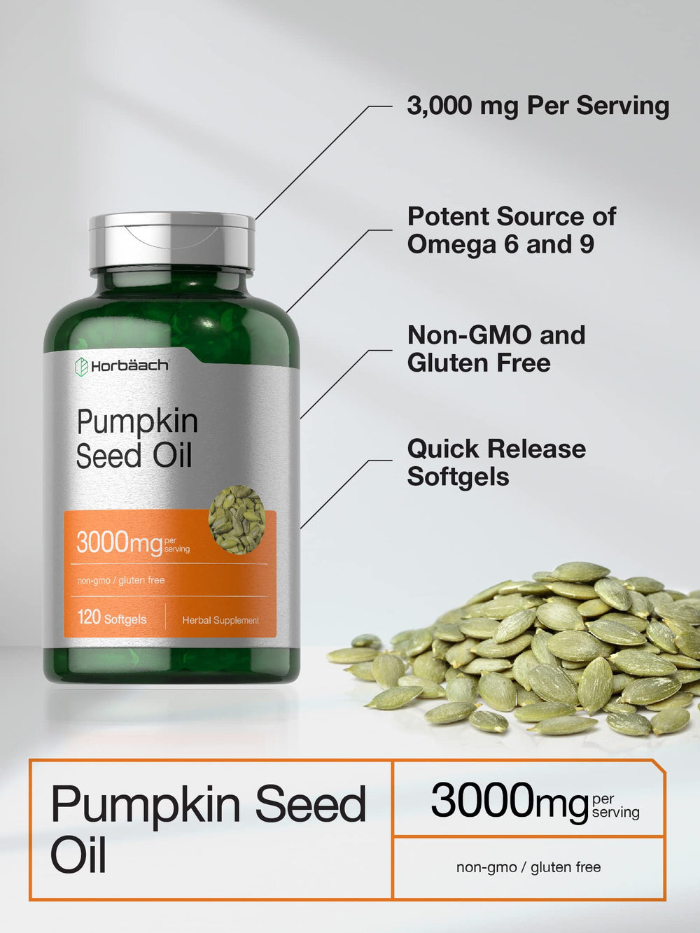 Cold-pressed pumpkin seed oil concept illustration