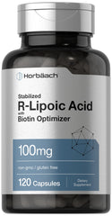 Horbaach R-Lipoic Acid 100 mg bottle with 120 capsules