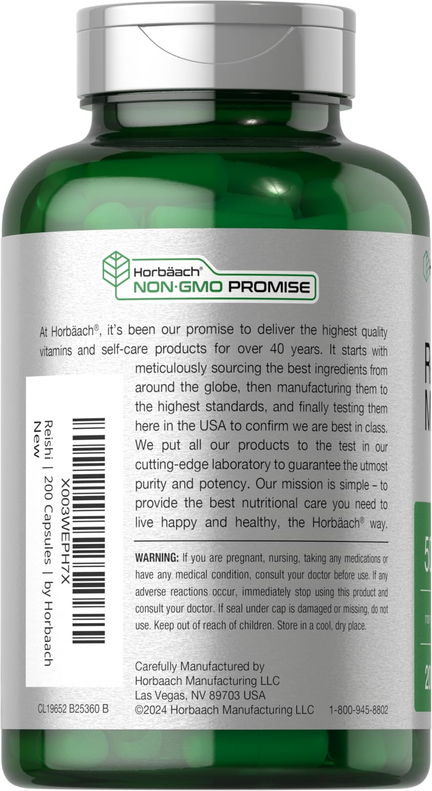 Reishi Mushroom Capsules on white background