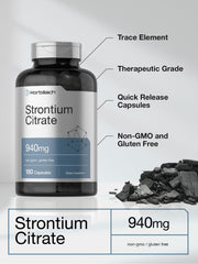 Front packaging of Horbäach Strontium Citrate 940 mg