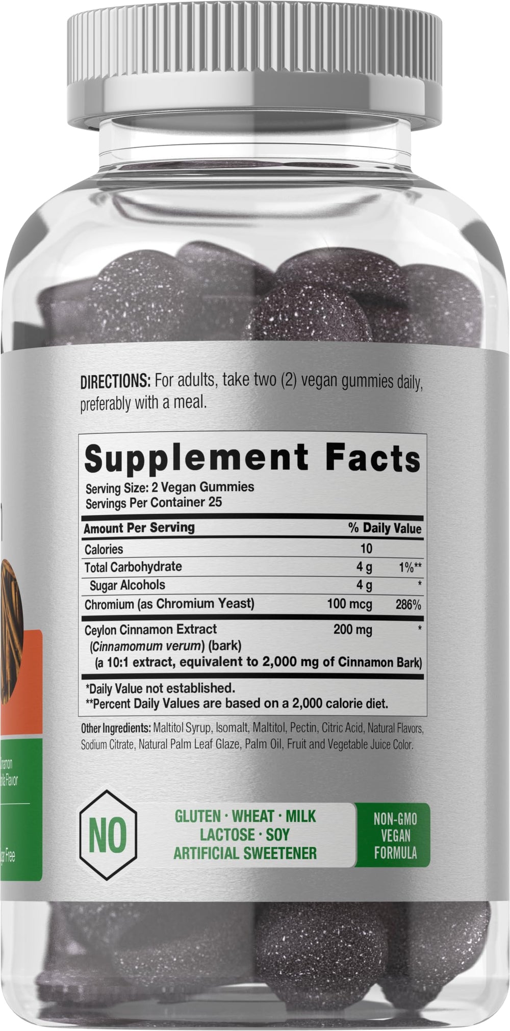 Close-up of Cinnamon & Vanilla flavored vegan gummy