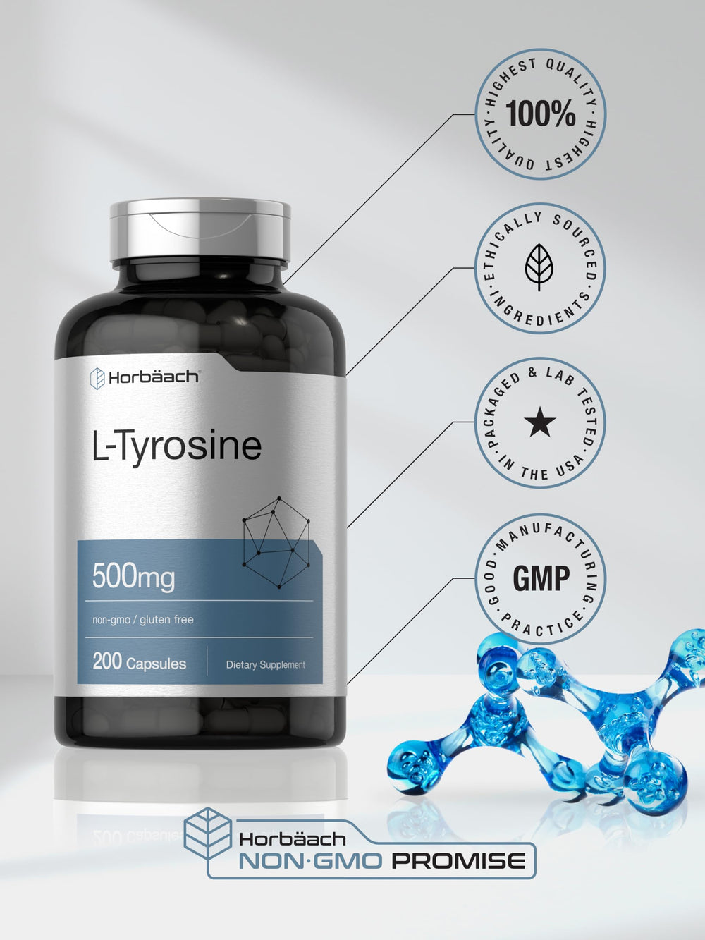 Laboratory-tested Horbaach L-Tyrosine ingredients