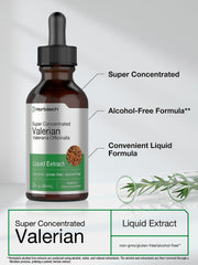 Alcohol-free valerian root liquid drops bottle