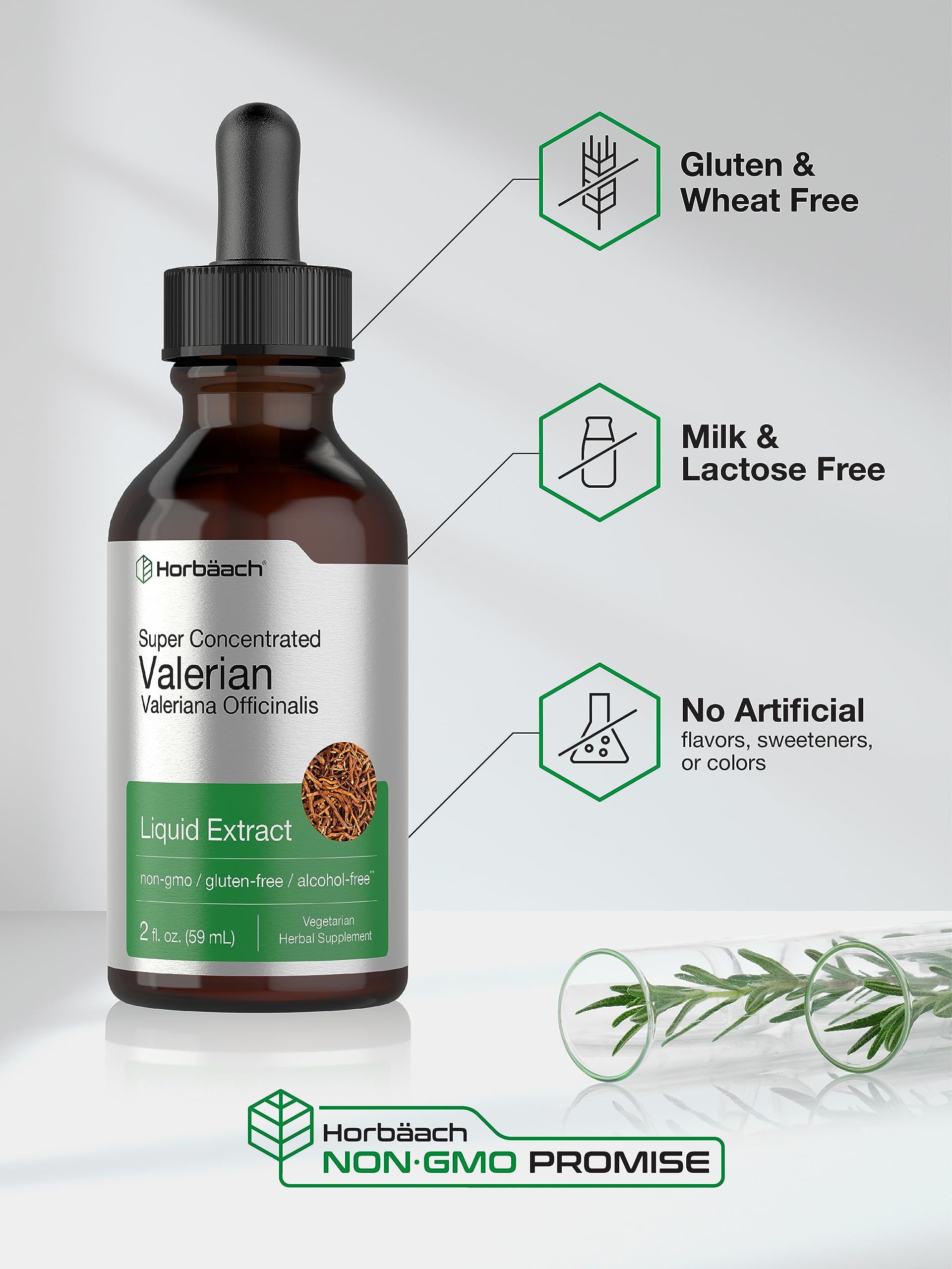 Ingredients panel for Horäach Valerian Root Extract Drops