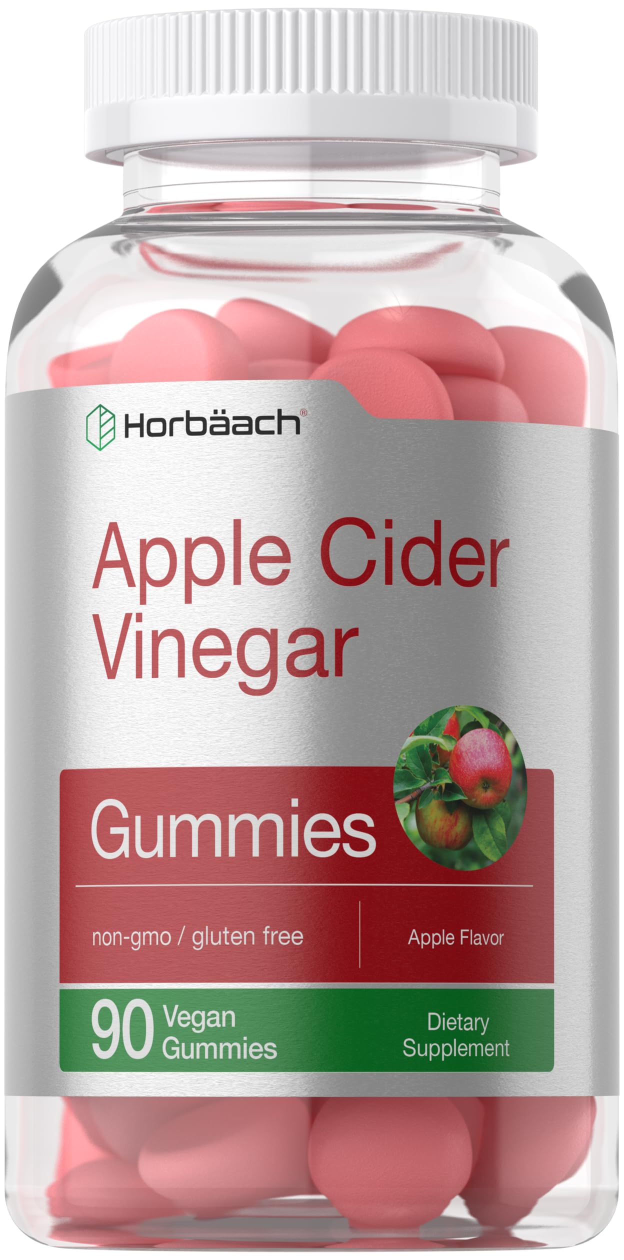 Bottle of Horbaach Vegan Apple Cider Vinegar Gummies — 90 count