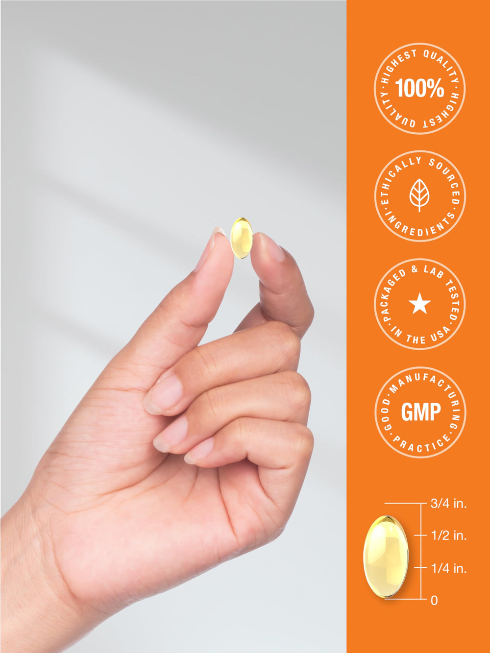 Front view of Horbaach Vitamin D3 10000 IU bottle on display