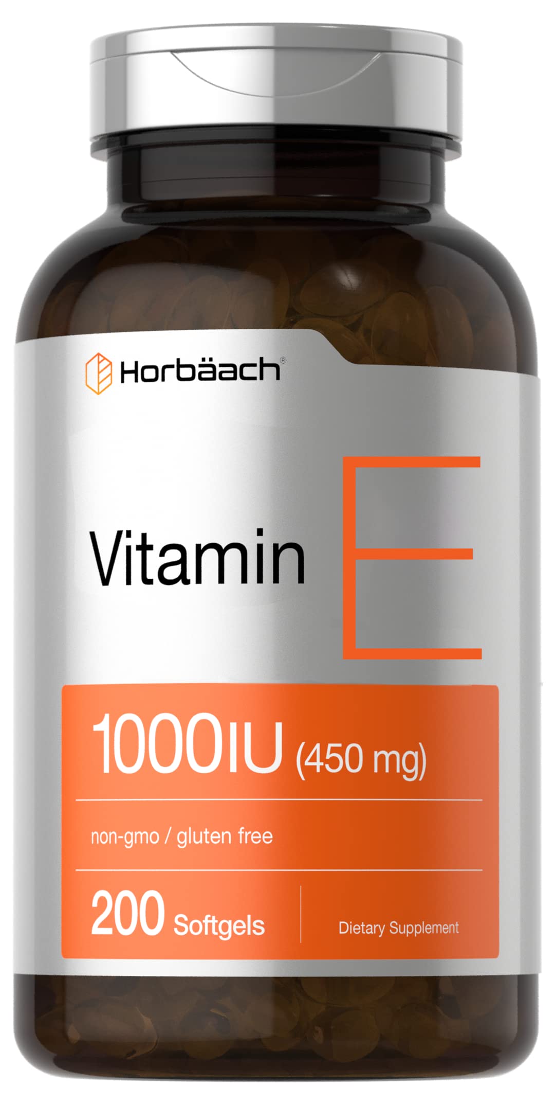 Horbäach Vitamin E 1000 IU Softgel bottle