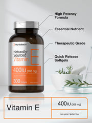Vitamin E softgels packaging display - 300 count