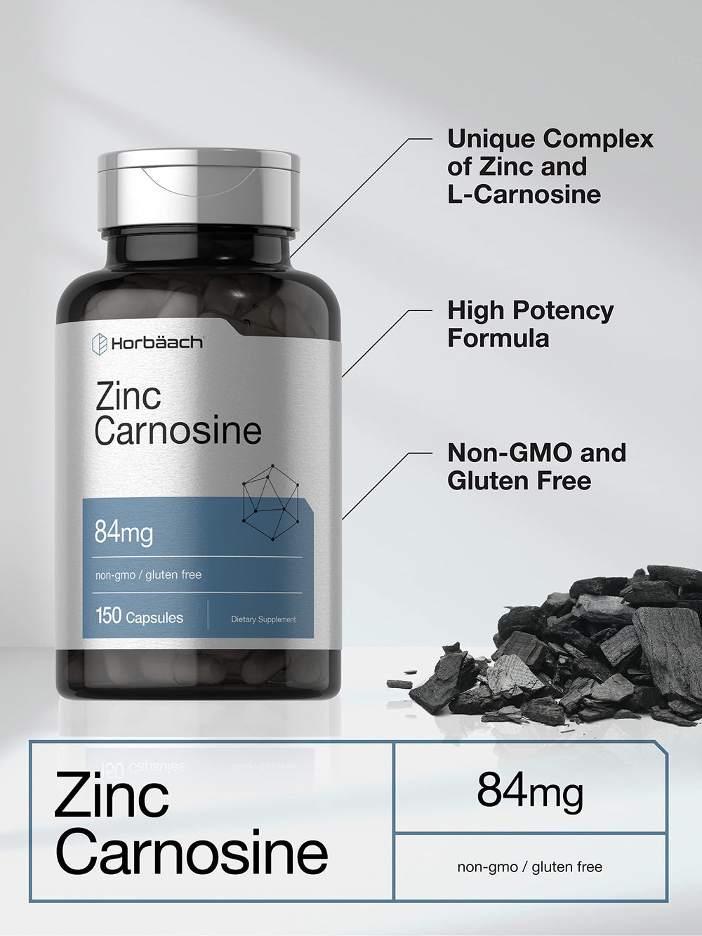 Illustration of zinc and L-carnosine complex