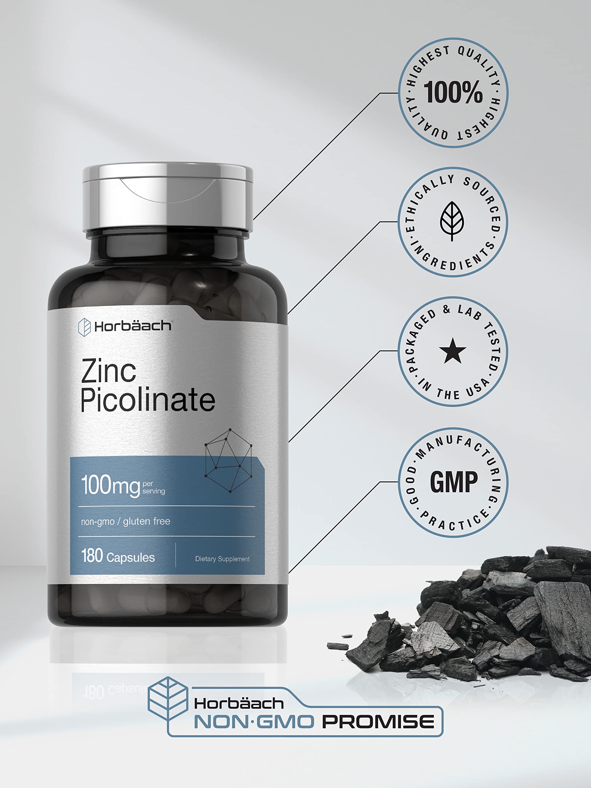 Ingredients list for Horbäach Zinc Picolinate 100mg