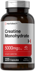 Bottle of Horbaech Creatine Monohydrate 5g - 225 capsules