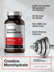 Supplement facts panel for Horbäach Creatine Monohydrate
