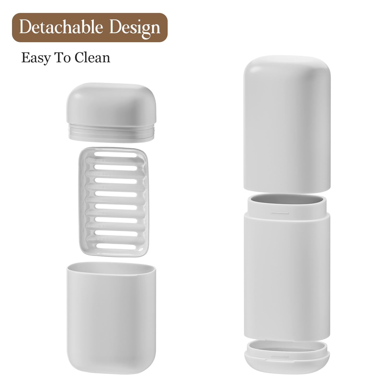 Detachable design with minimalist gray finish