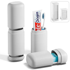 Hordely 2Pack travel soap case and toothbrush case in gray