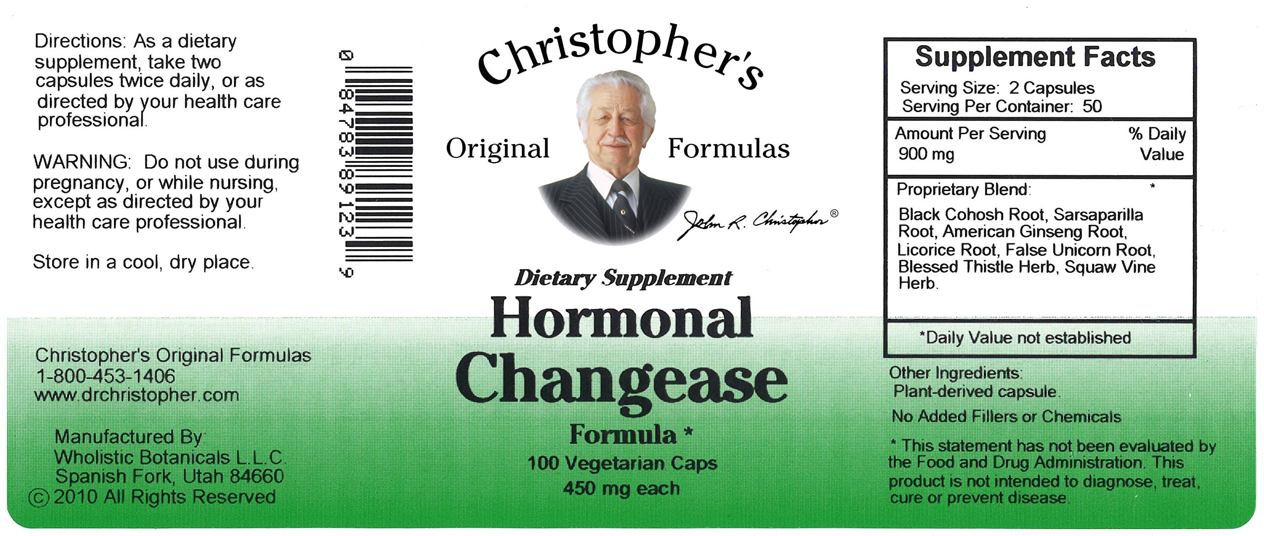 Close-up of Hormonal Changease herbal ingredients