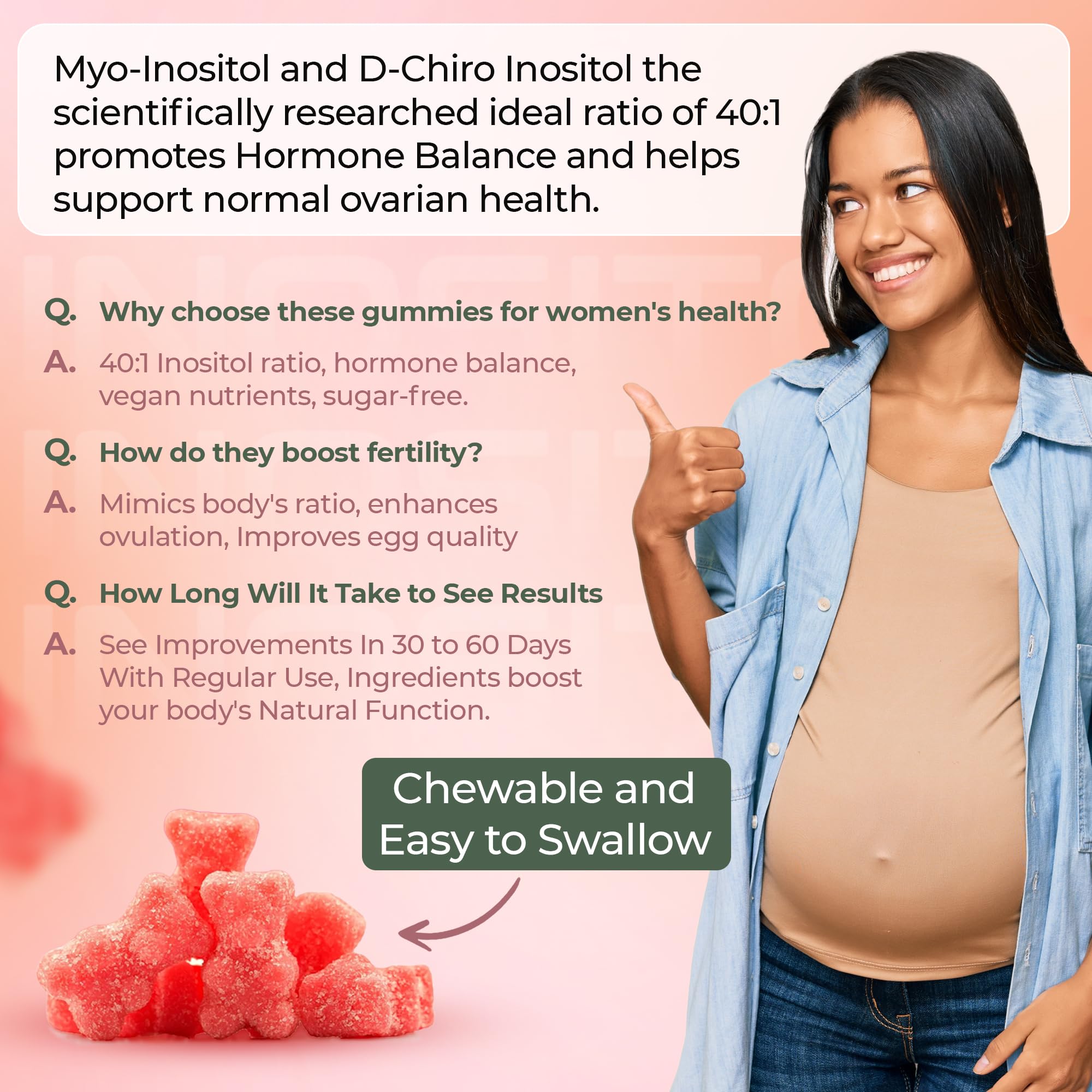 Hormone balance gummies for ovulation support with Ashwagandha