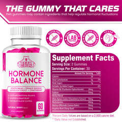 Close-up of Berry-Flavored Hormone Balance Gummies