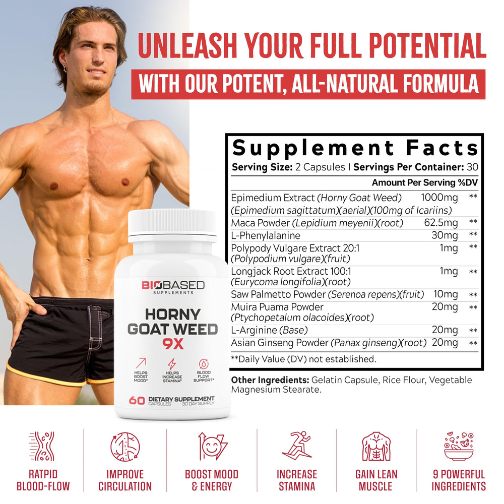 Capsules representing the 9 ingredients in the supplement