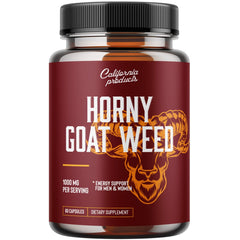 Horny Goat Weed Herbal Extracts bottle label