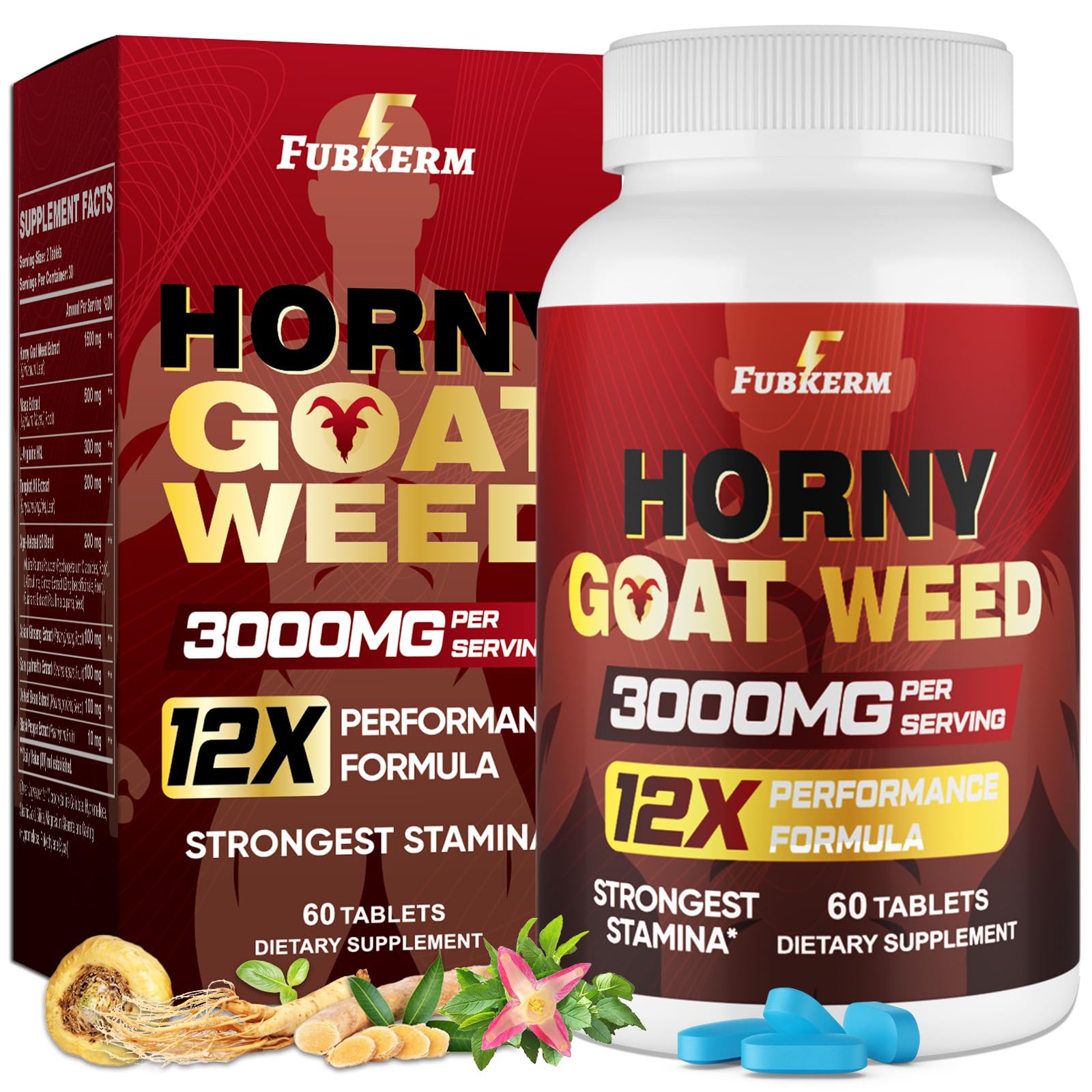 Horny Goat Weed for Men bottle – 60 count