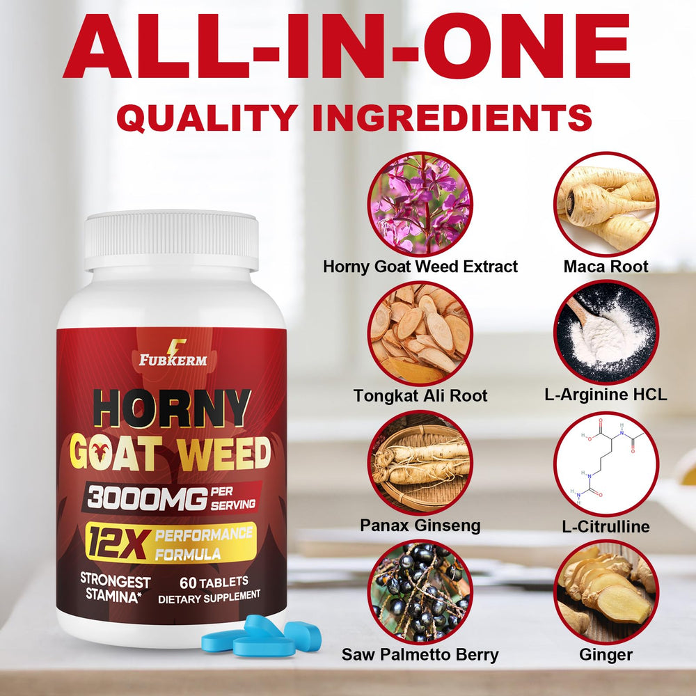 Two capsules from the Horny Goat Weed for Men bottle