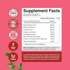 Herbal ingredients highlight for Horny Goat Weed Women Complex