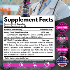 Close-up of Horny Goat Weed Women capsules.