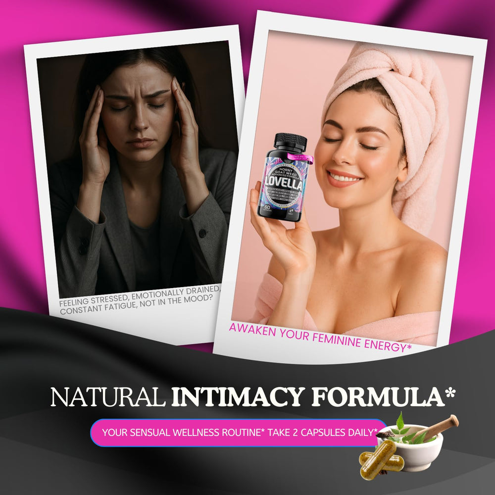 Herbal blend including Maca and Epimedium in Horny Goat Weed Women.