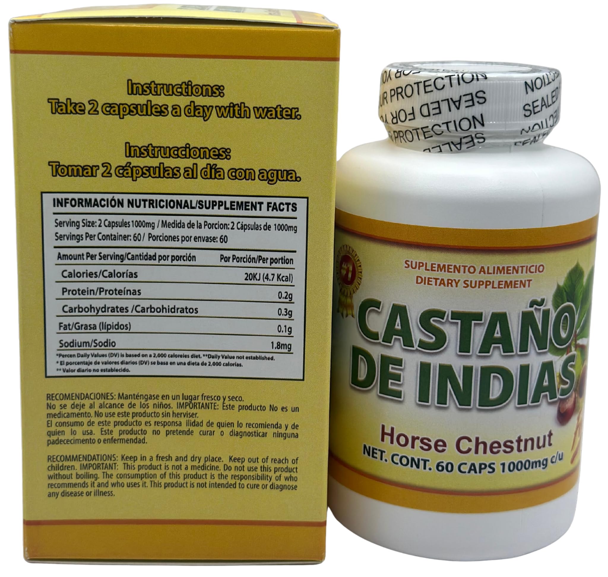 Capsules of Horse Chestnut Forte 1000 mg