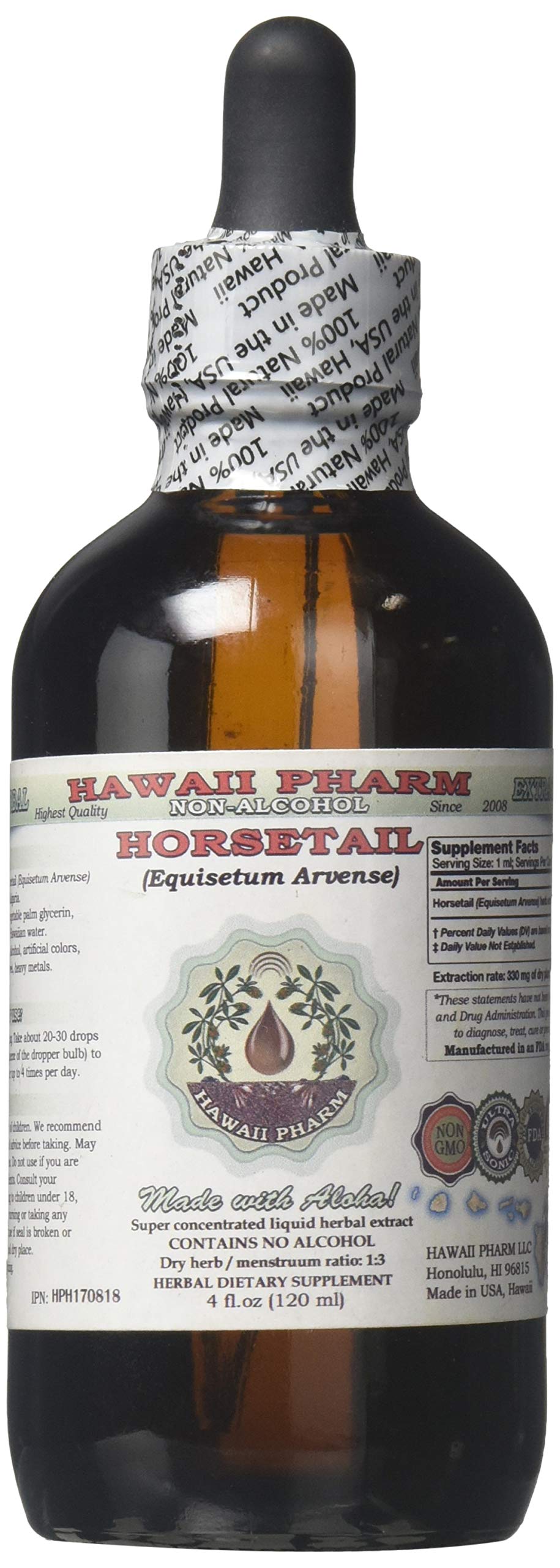Horsetail Alcohol-Free Liquid Extract 4 oz bottle
