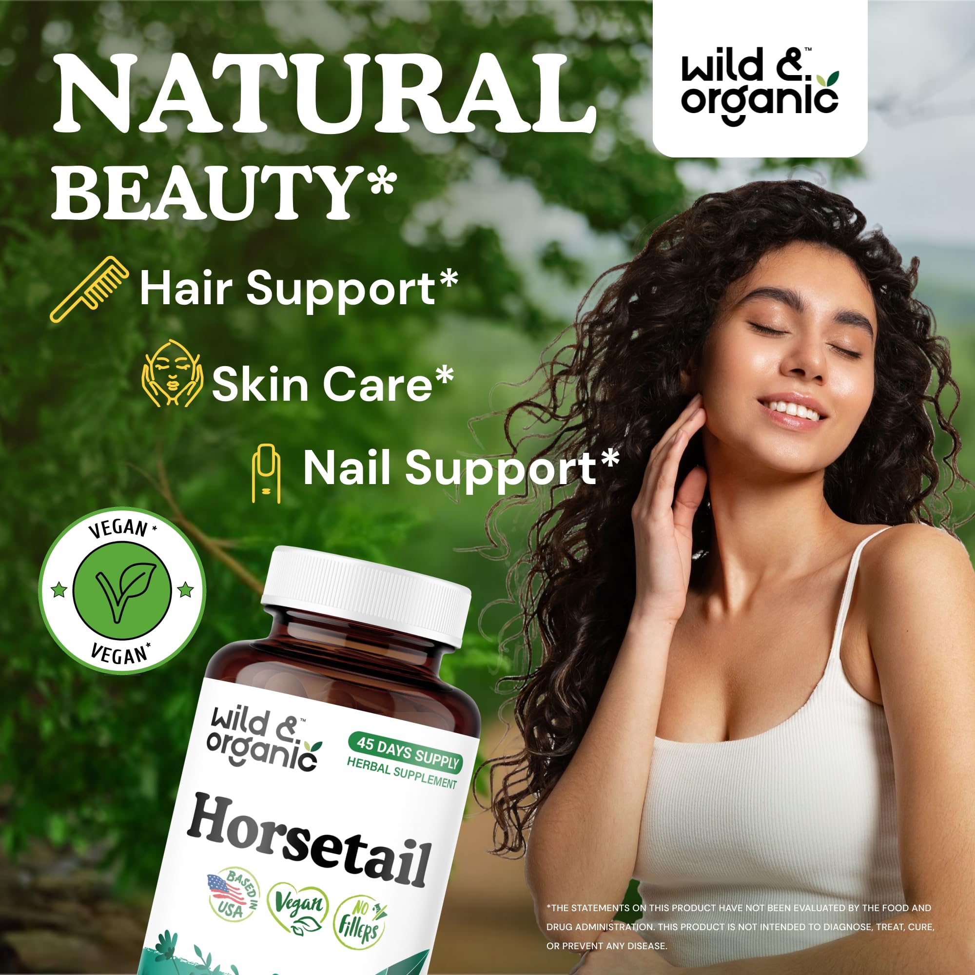 Close-up of Horsetail Capsules 800 mg