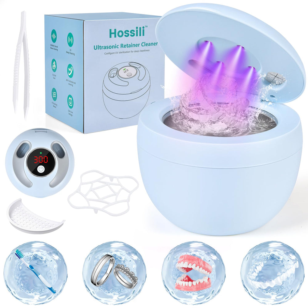 Front view of Hossili Ultrasonic Retainer Cleaner